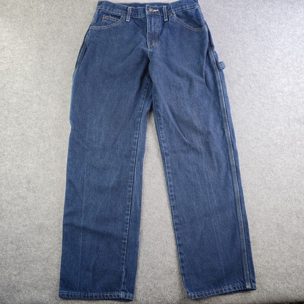 Dickies Carpenter Jeans Mens 30x30 (Tag‎ 30x32) Blue Dark Wash Denim Baggy Y2k